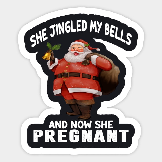 Christmas Pregnancy Announcement Shirts 2019 Sticker by Daysy1